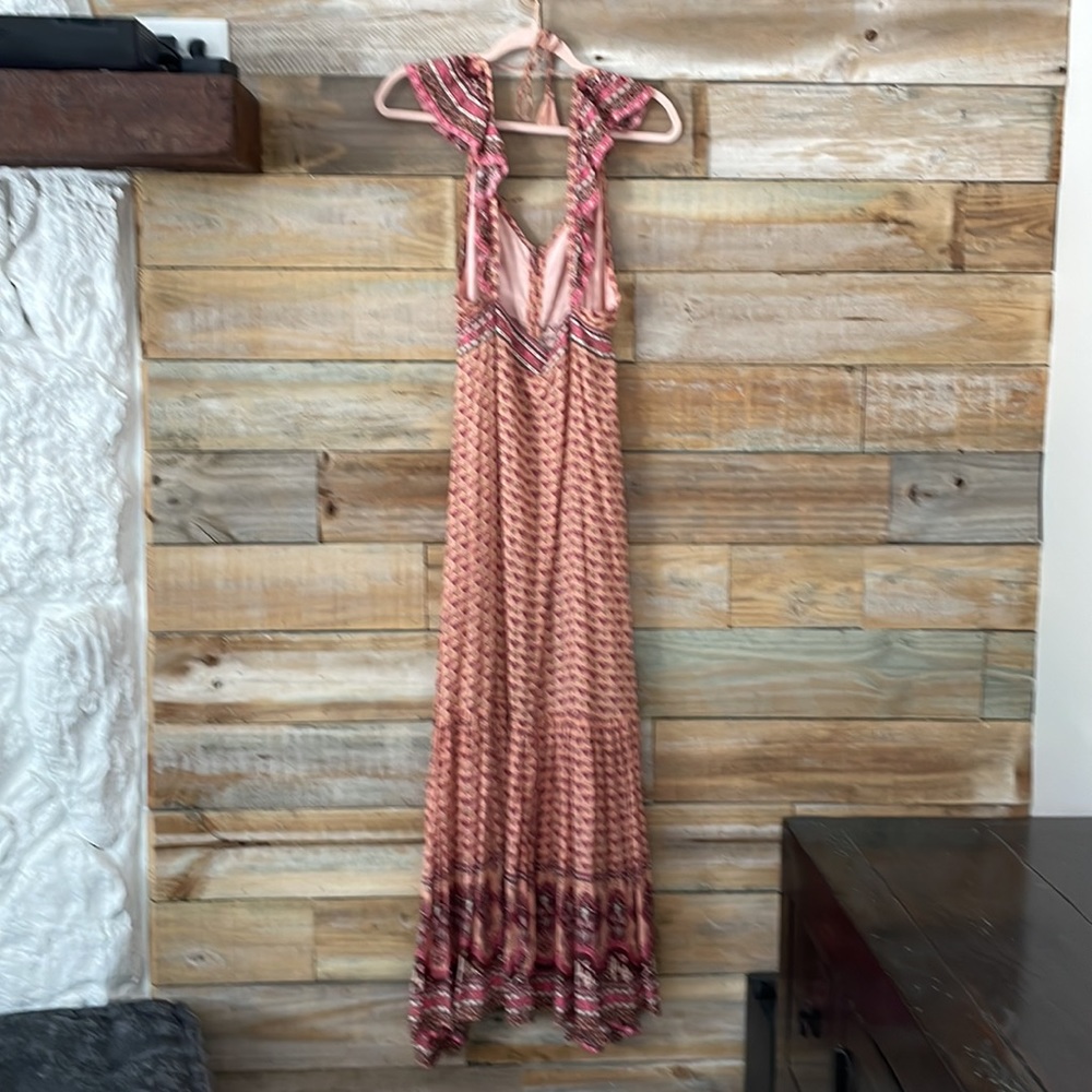 Spell Pink Boho Maxi Dress with Border Print - Picture 3 of 10